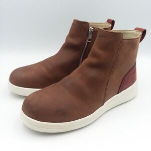 Red Wing Shoes Cross Lite Women's Side-Zip Safety Toe Brown Chukka Boots Sz 7.5